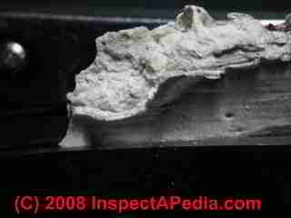 Paint lab Photograph of sample of failed paint